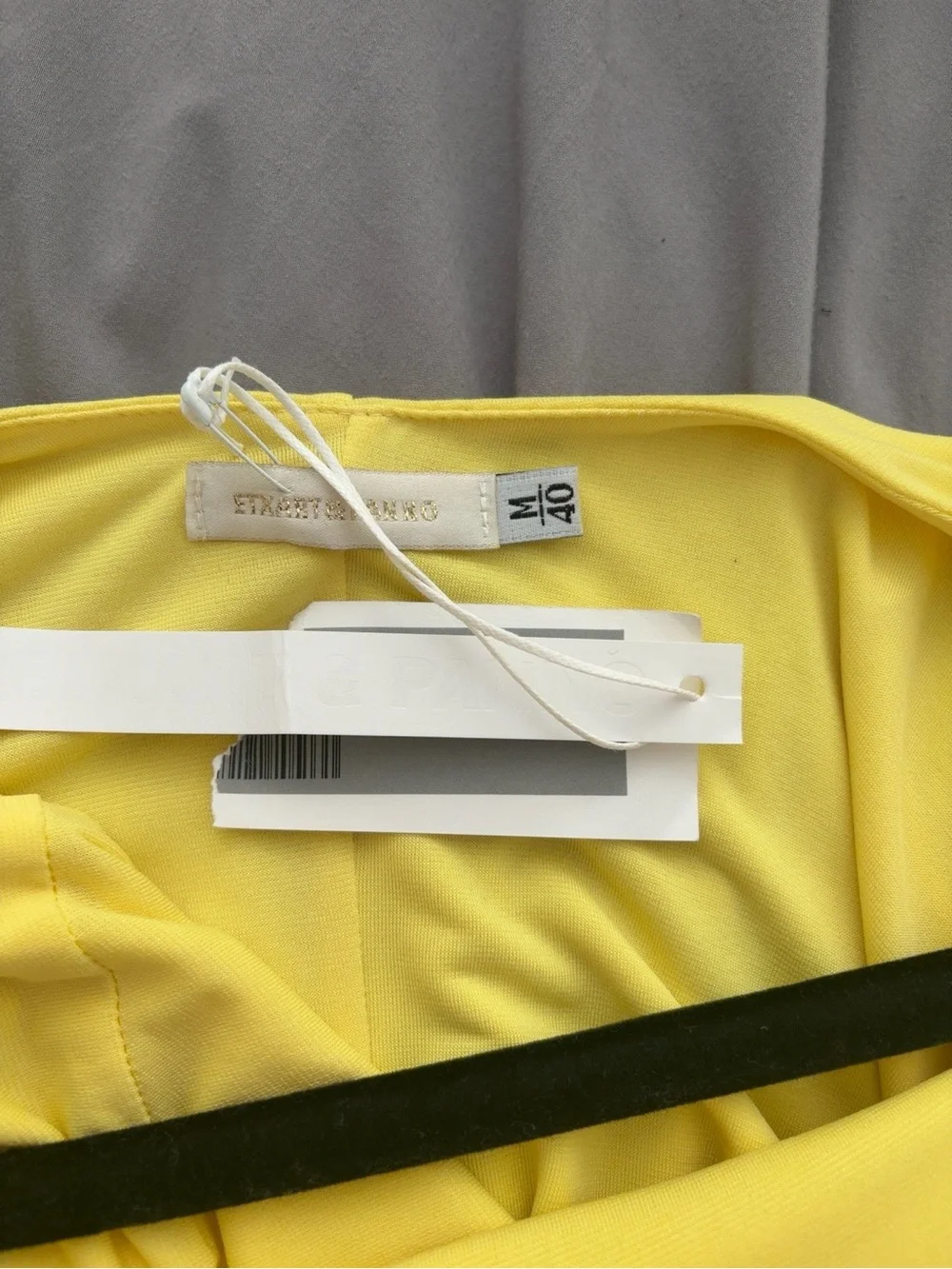 Yellow Long-Sleeve Draped Mini Dress - Picture 4 of 4